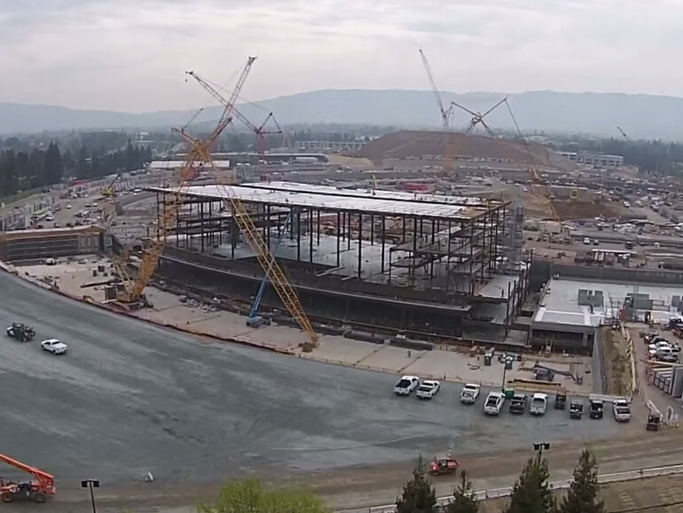 Die Bauarbeiten an Apples neuem Hauptquartier, dem Apple Campus 2, kommen voran