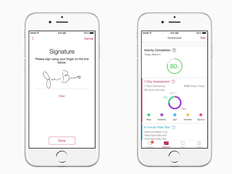 Unterschreibe mit deinem Finger und nimm an medizinischen Studien teil, &quot;[...] während du deinem Alltag nachgehst.&quot;