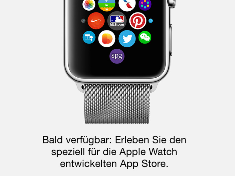 Im Moment steht in der Apple Watch noch dieser Platzhalter. Doch der dürfte bald dem eigenen Watch App Store weichen.