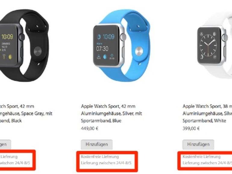 In Kombination mit dem Sportarmband kann man fast alle Modelle pünktlich zum Start erhalten.