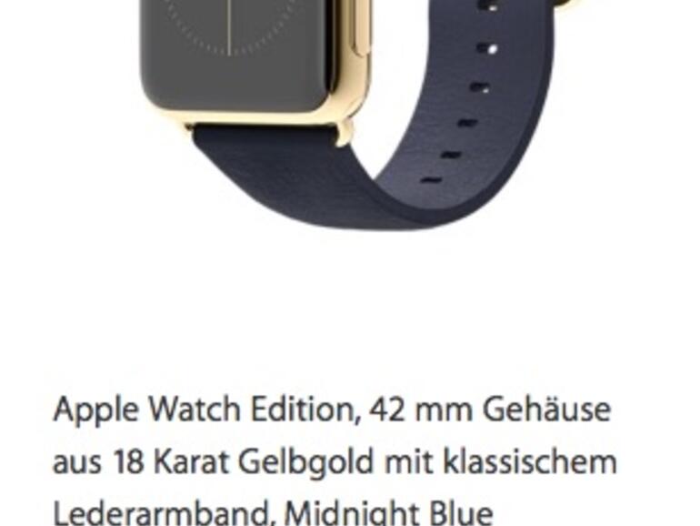 Die Apple Watch Edition wird scheinbar standardmäßig erst ab Mai versandt.