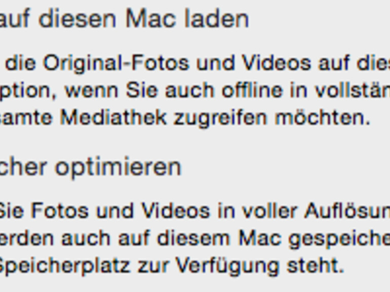 Besonders für Geräte mit geringem Speicherplatz lohnt sich unter Umständen die Option, den verwendeten Speicher zu optimieren. Originale verbleiben dann primär in der iCloud und werden nur bei Bedarf geladen.