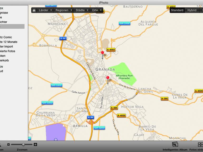 Links: Soll das iPhone keine Ortsdaten speichern, wählen Sie unter „Einstellungen&quot; -&gt;„Datenschutz&quot; -&gt; „Ortungsdienste&quot; &gt; „Kamera“ den Eintrag „Nie“.