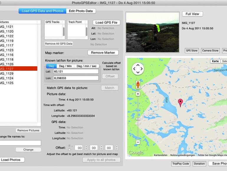 Im Informationsfenster von Vorschau lesen Sie die Ortsdaten direkt ab. Ein Klick genügt, um diese auszuradieren.
