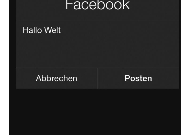 Facebook-Postings via Siri