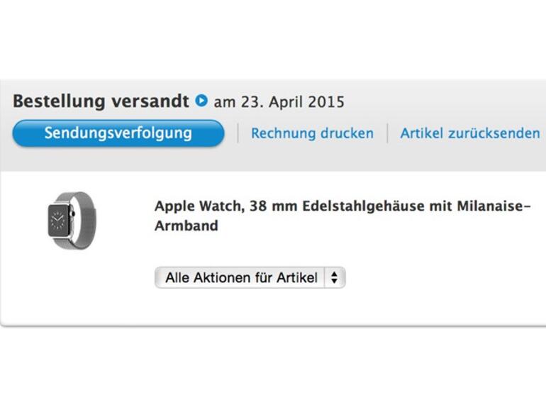 Apple liefert die ersten Apple Watches am morgigen Freitag aus