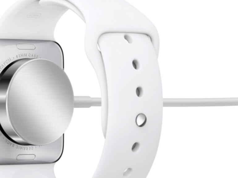 ... während diese magnetische der Smartwatch beiligt