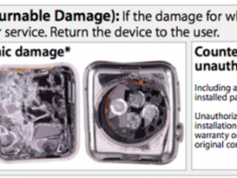 Bei extremen oder mutwilligen Beschädigungen lehnt Apple die Reparatur ab