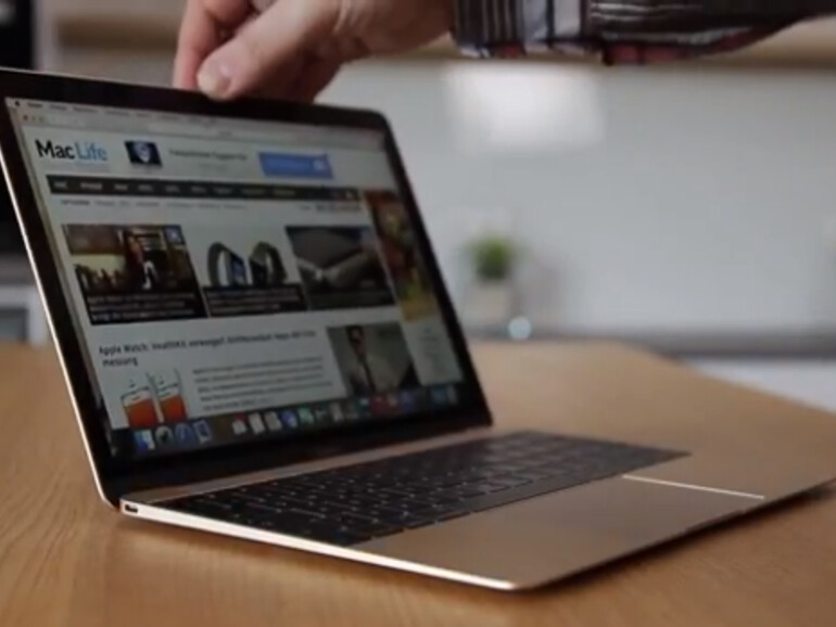 Das MacBook 12 Zoll in goldener Farbe - nicht nur ein optischer Hingucker, sondern auch ein Stromsparer