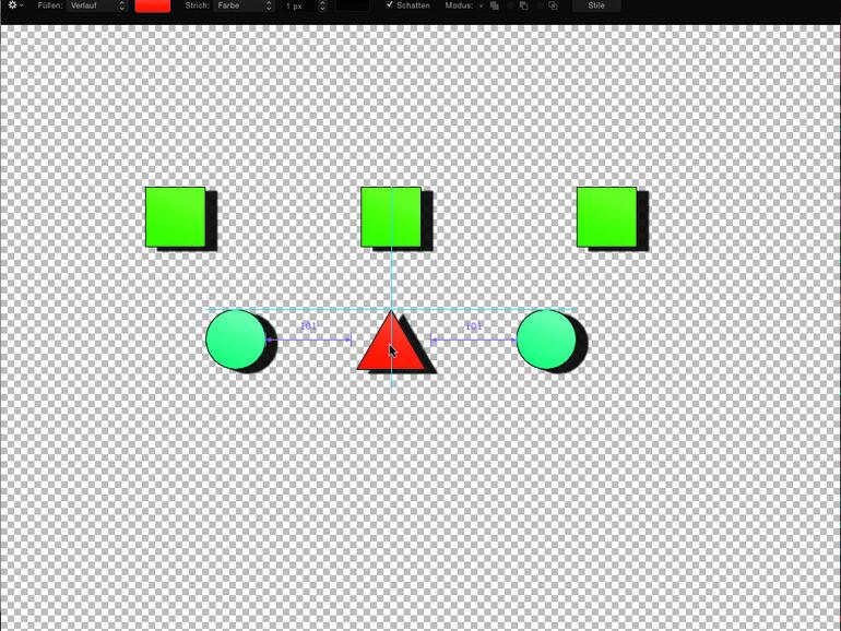 Bei einigen Formen wie dem Stern oder dem Polygon können Sie mit dem eingeblendeten Schieberegler die Anzahl der Ecken festlegen.