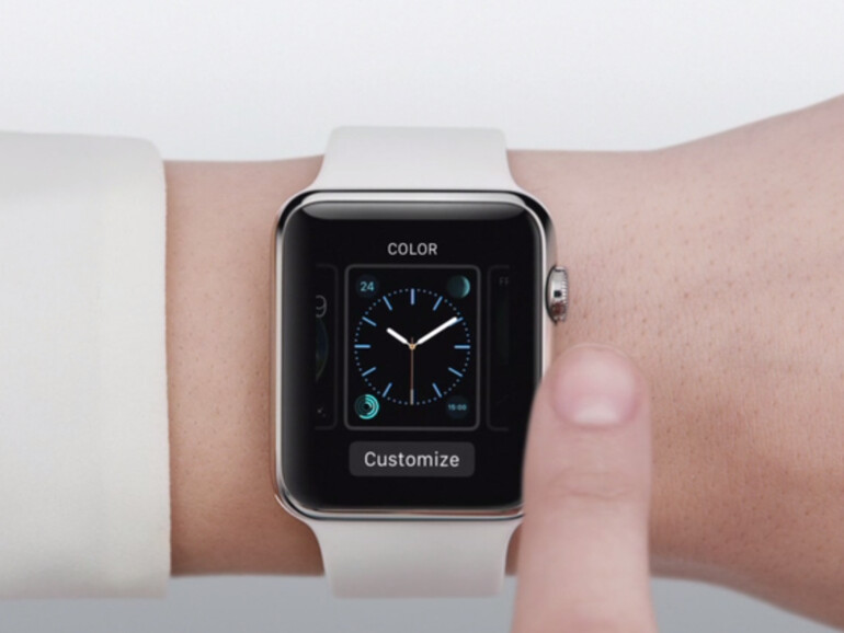 Die Apple Watch besitzt ab Werk neun verschiedene Ziffernblätter, die der Nutzer zusätzlich anpassen kann
