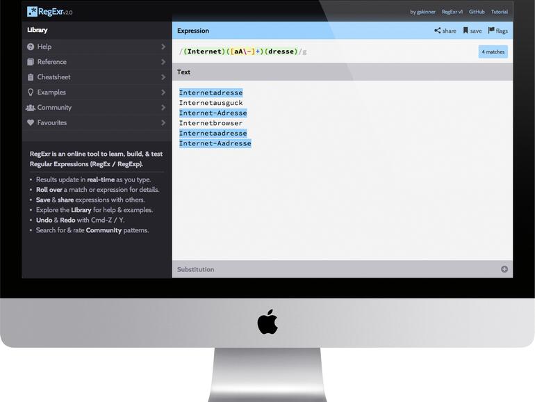 Dank der regulären Ausdrücke stellen Sie die Einträge in einer Liste (wie hier im Writer) rasch vollständig um.