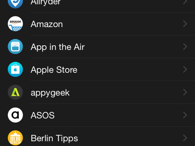 Das App-Menü mit allen wichtigen Einstellungsmöglichkeiten auf einen Blick