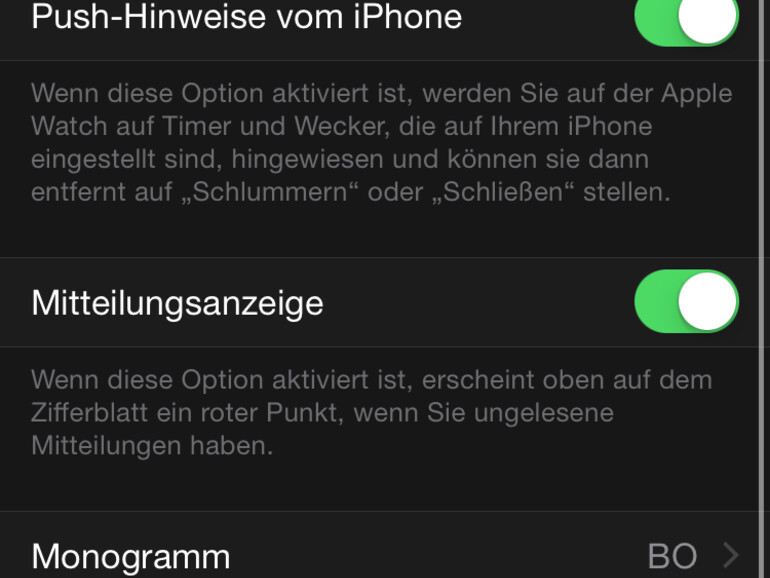 Uhr über iPhone einstellen
