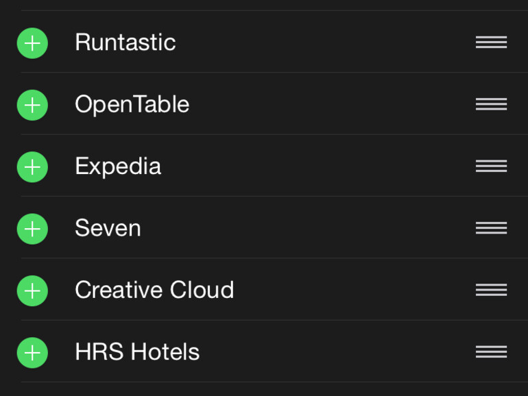 Checks lassen sich sortieren