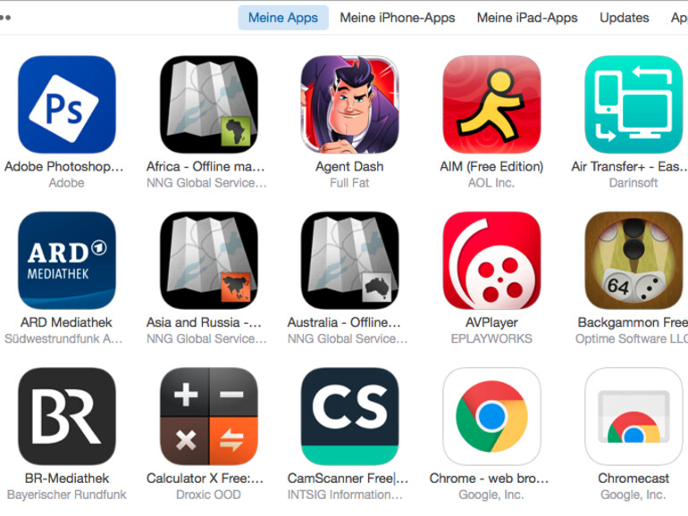 Doppelte App-Sammlung - das beansprucht unnötig den Speicher und muss somit nicht sein
