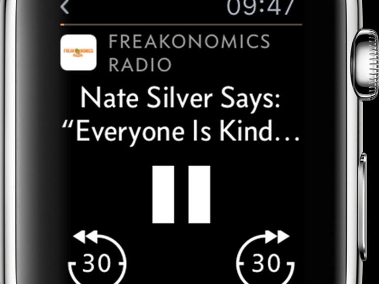 Podcasts hört man auf dem iPhone am Besten mit Overcast. Die App kommt selbstverständlich auch mit einer &quot;Fernsteuerung&quot; auf der Apple Watch.