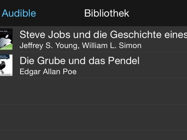 Die App erlaubt den Zugriff auf die Audible-Bibliothek auf dem iPhone und das Starten von Hörbüchern.
