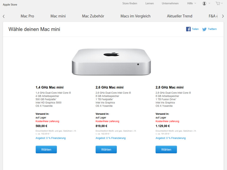 Apple hat die Preise einiger seiner Produkte in Europa erhöht