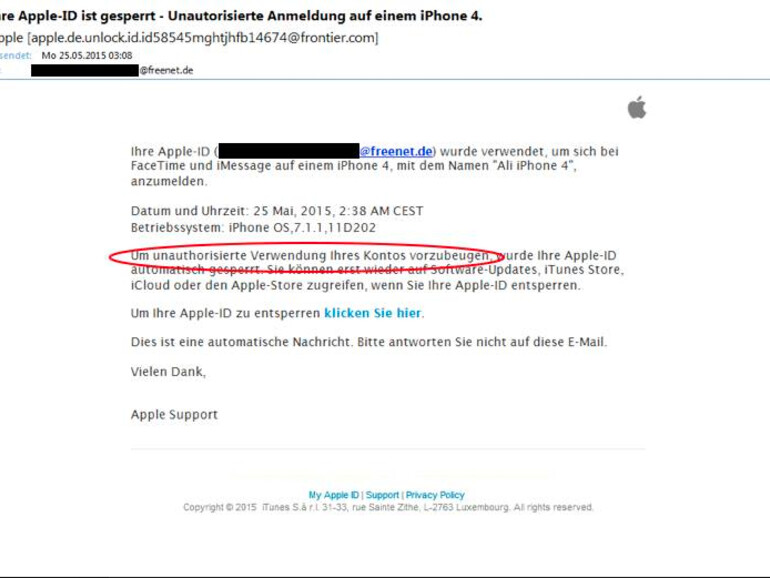 Vorsicht - diese Phishing-E-Mails legen es meist darauf an, Nutzerdaten abzufangen, um darüber Schaden zu verursachen 