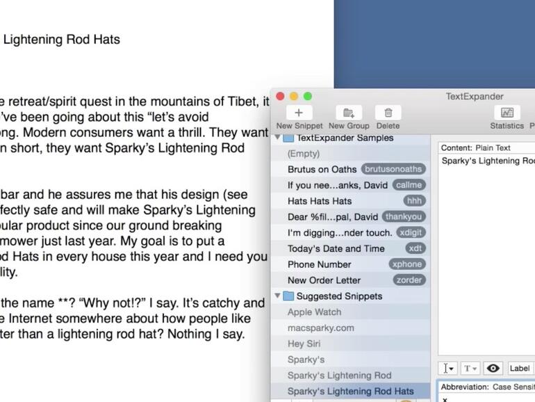 Textexpander 5.0  - Vorschlag für neues  Snippet
