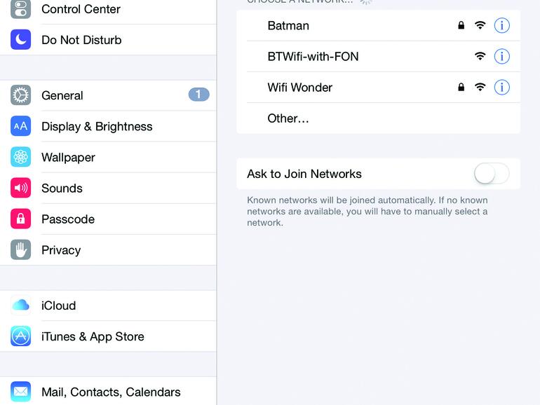 Prüfen, welche Netzwerke verfügbar sind