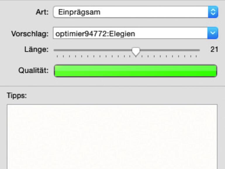 Nutzen Sie die in OS X integrierte Schlüsselbundverwaltung, um Ihre Passworte sicher zu speichern.