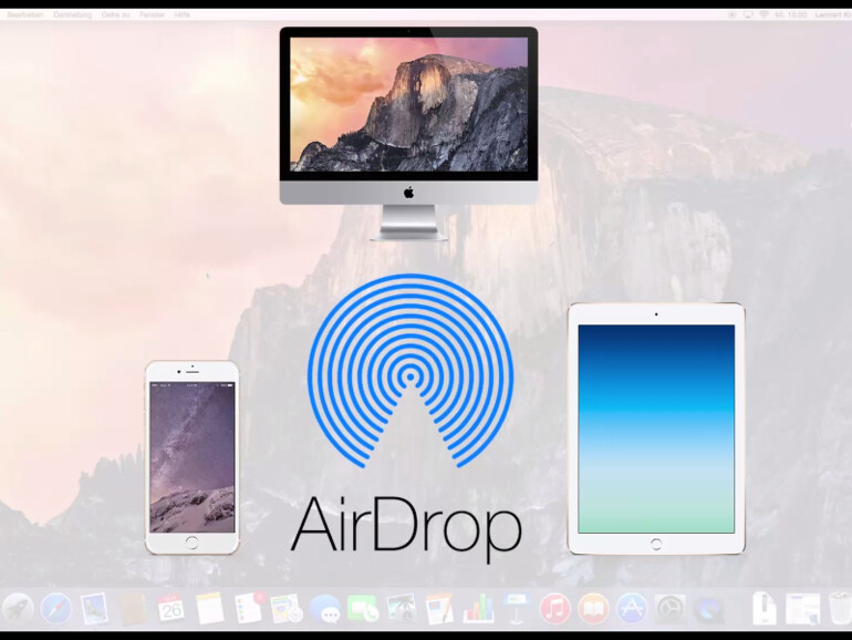 AirDrop relaubt Ihnen das Versenden von Dateien ohne Cloud