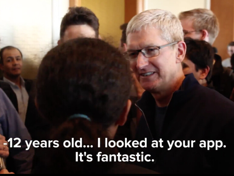 Die Gewinner eines WWDC-Stipendiums hatten die Gelegenheit Apple-Chef Tim Cook zu treffen.