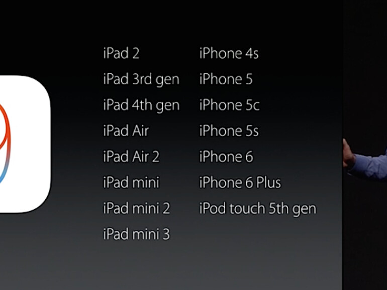 Hier noch einmal die offizielle Liste an iOS 9-kompatiblen Geräten von Apple