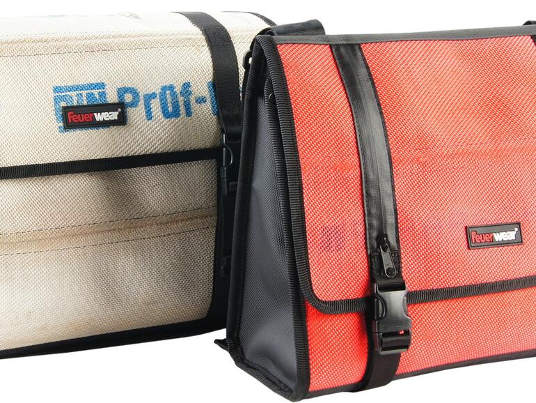 Wasserfest und Wind und Wetter trotzend sind die Taschen von Feuerwear ein treuer und zuverlässiger Begleiter zu jeder Jahreszeit.