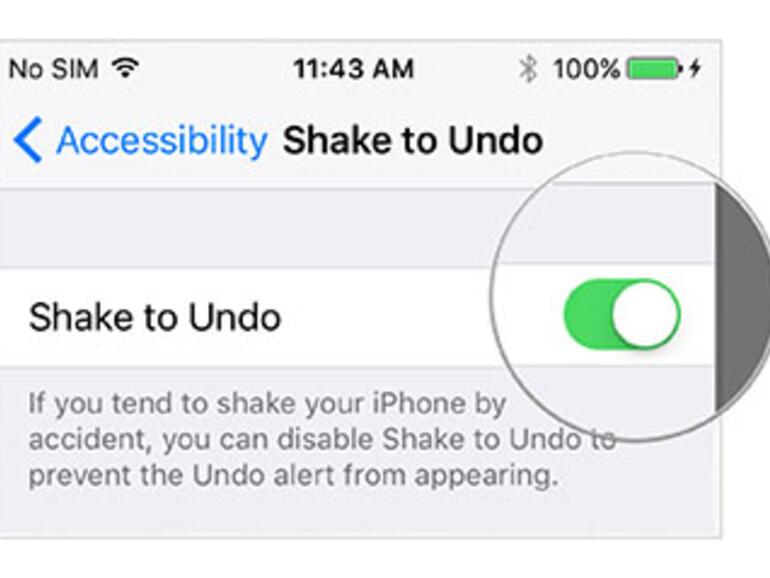 Schütteln abstellen