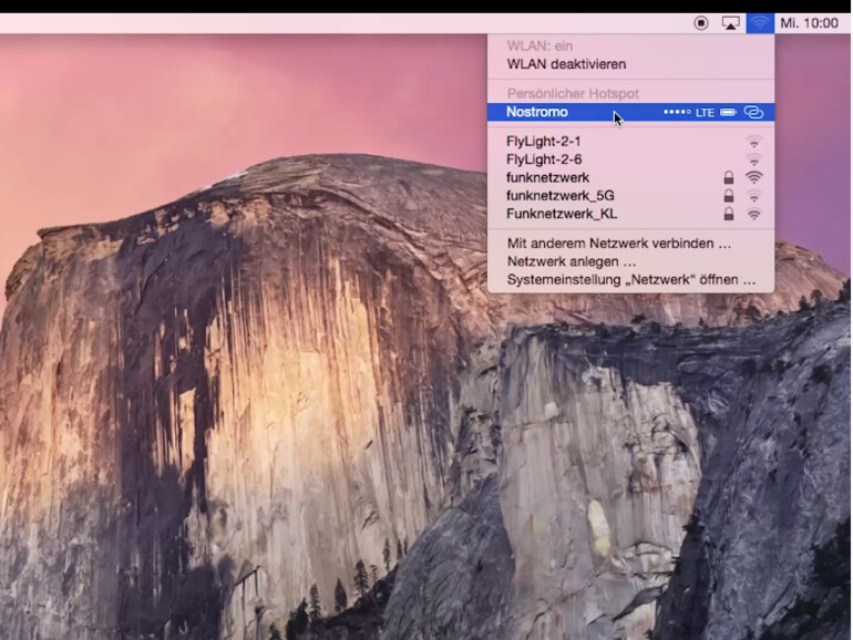 Dank Instant Hotspot können Sie mit Ihrem MacBook immer Online gehen