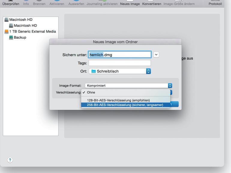 Zwei einfache Terminal-Befehle genügen, um heimliche Dokumente in einer Foto-Datei zu verstecken.