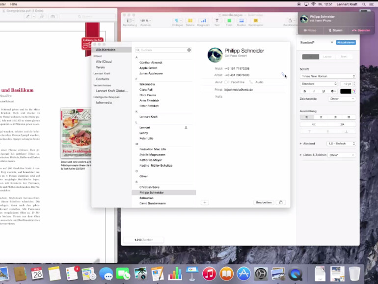 Sie können mit Ihrem Mac auch telefonieren