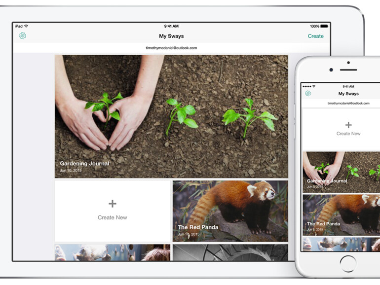 Sway auf dem iPad