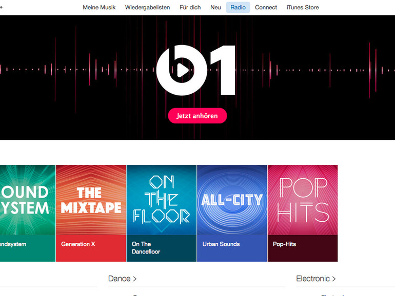 Beats 1 unter iTunes 12.2 - eigentlich kein Unterschied in der Benutzerführung gegenüber iOS 8.4