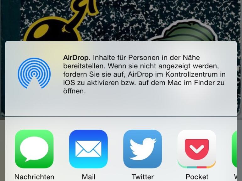 Alles mit allen teilen? Kein Problem. Das funktioniert so wie in praktisch jeder anderen iOS-App auch.