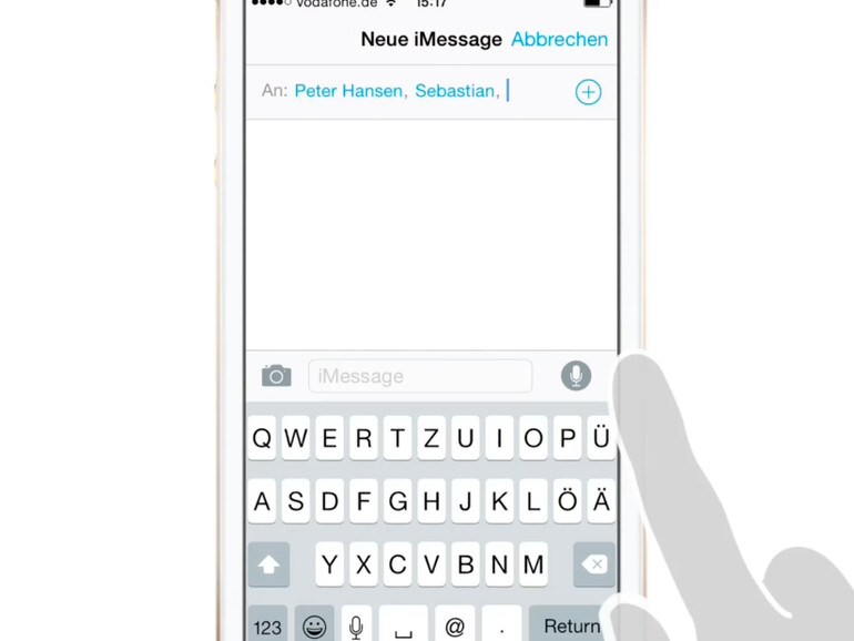Mehrere Empfänger gleichzeitig über Gruppen-Chat-Funktion anschreiben