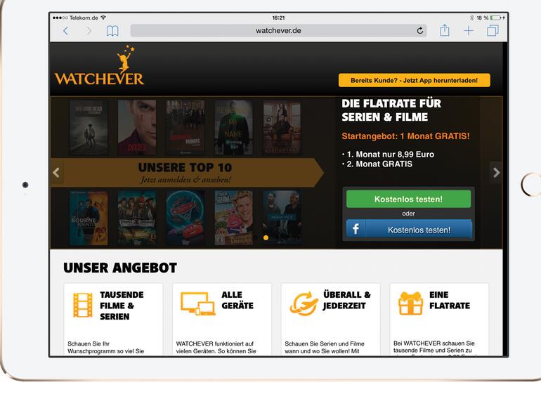 ... auch Watchever reiht sich in die Riege ein