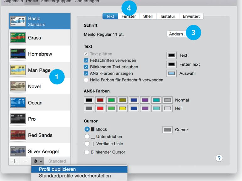 Profile individualisieren