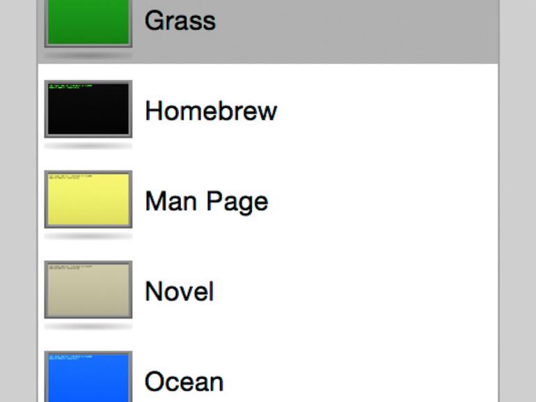 Zehn Profile sind bereits voreingestellt