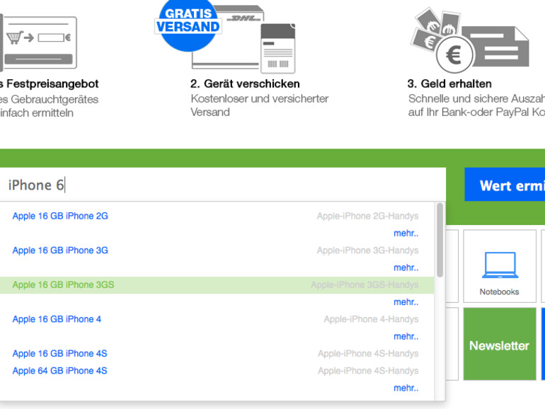 Wahlweise auf Flip4new.de ...