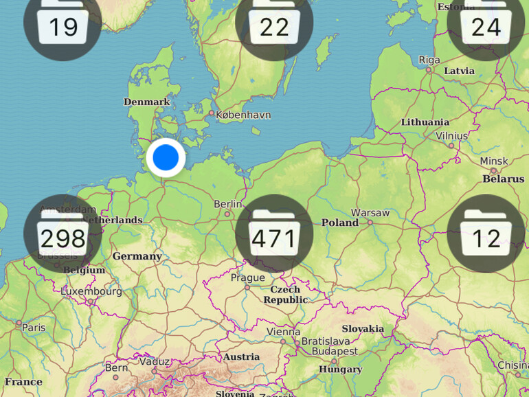 Detaillierte Karten und Zusatzinformationen lassen sich gegen Gebühr als In-App-Käufe freischalten.