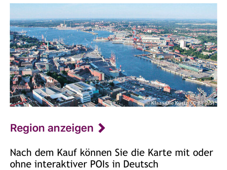 Die App eignet sich nicht nur für den Ausflug ins Grüne: Städte werden auch abgedeckt.