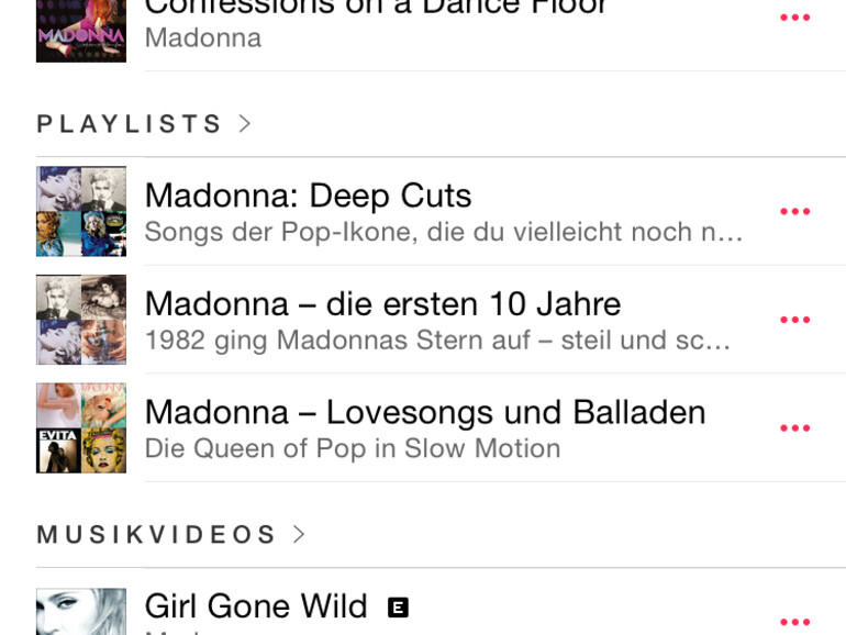 Kuratierte Playlisten lassen sich auf manchen iOS-Devices von Nutzern nicht laden beziehungsweise abspielen