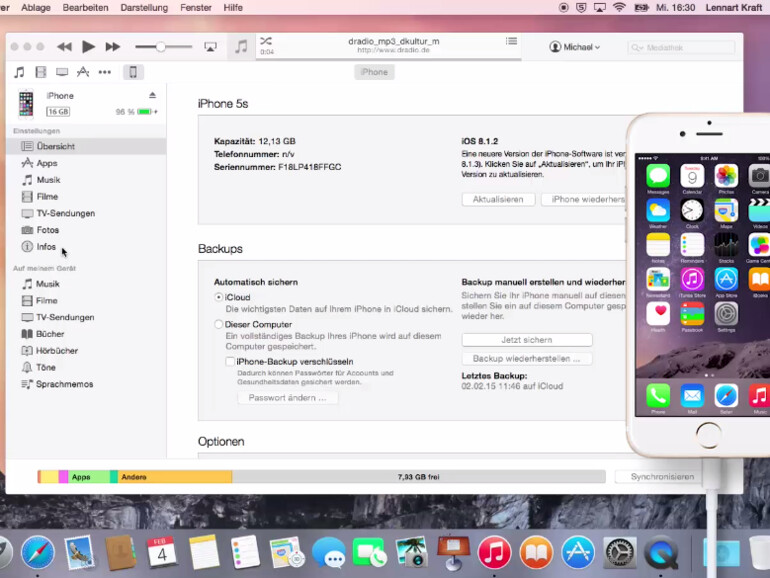 Ein Backup lohnt sich – vor allem beim iPhone