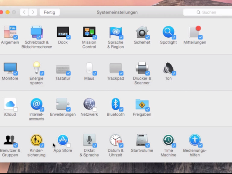 Sie können bestimmte Einstellungen in den Systemeinstellungen Ihres Macs auch ausblenden