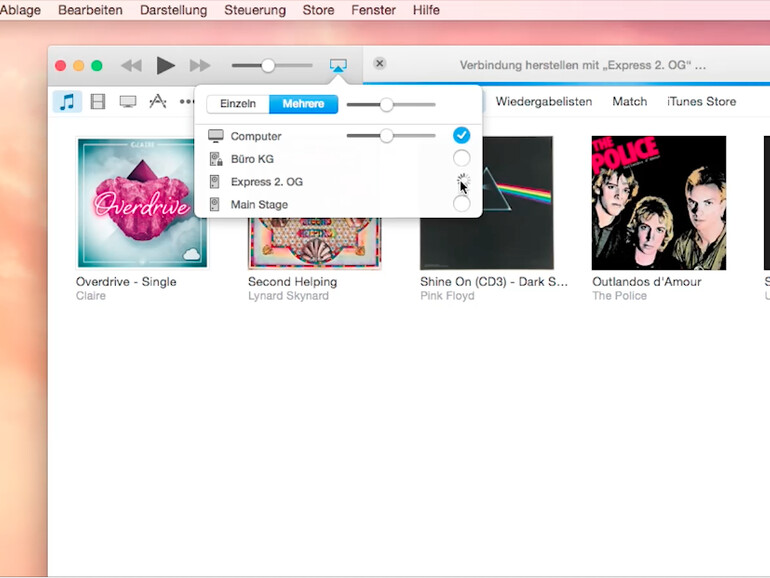 Lieblingsmusik über mehrere Lautsprecher und somit in unterschiedlichen Räumen gleichzeitig sowie kabellos abspielen - AirPlay macht's möglich