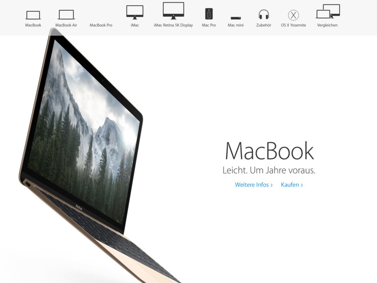 Apple integriert den Online Store direkt in die Website